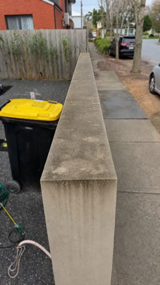 Front fence before cleaning in Melbourne south-east
